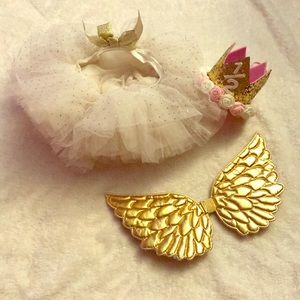 Angel wings, tutu, crown!